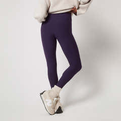 Legging taille haute hiver - Prune minuit