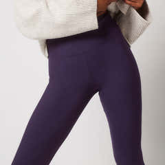 Legging taille haute hiver - Prune minuit
