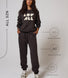 ALL SZN pantalon de jogging biologique à revers grande taille - Black Coffee