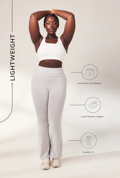 Legging léger flare grande taille - Light Gris Marl