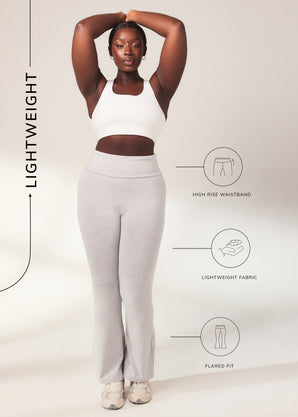 Legging léger flare grande taille - Light Gris Marl