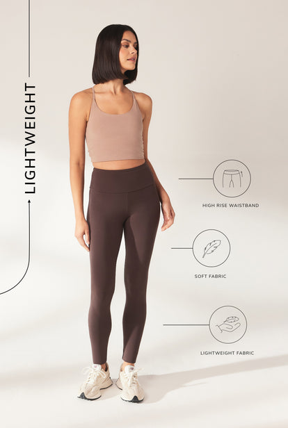 Legging léger taille haute grande taille Everyday - Espresso Marron