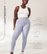 Curve Lightweight Everyday High Waisted Leggings - Powder Blue