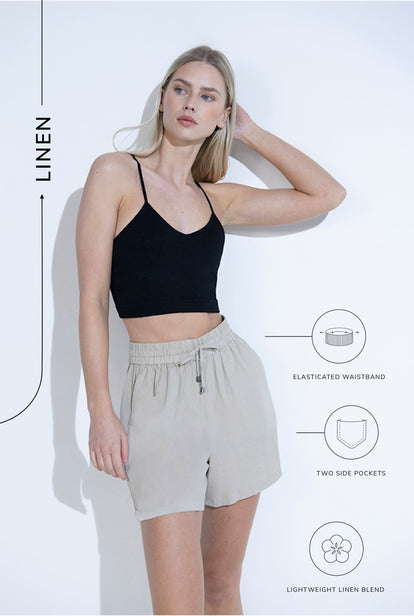 Short en lin Everyday - Stone