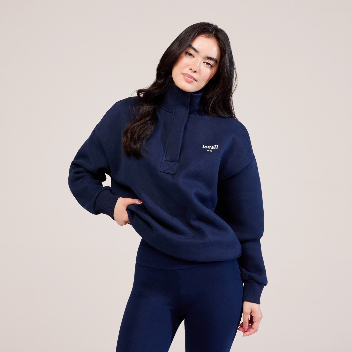 Heavyweight 1/4 Zip Sweatshirt - Navy