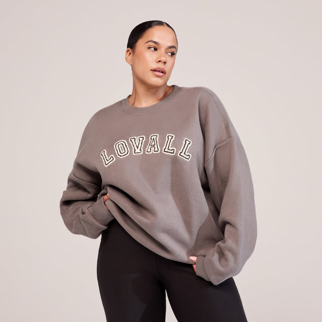 Curve Heavyweight Oversized Sweatshirt Campus - Mocha