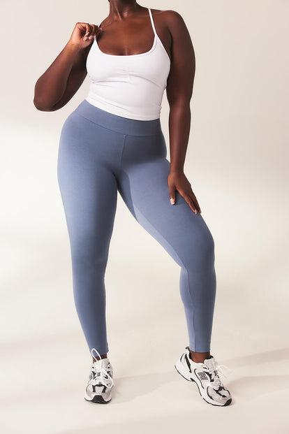 Legging léger taille haute grande taille Everyday - Steel Bleu