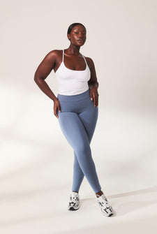 Legging léger taille haute Everyday - Steel Bleu