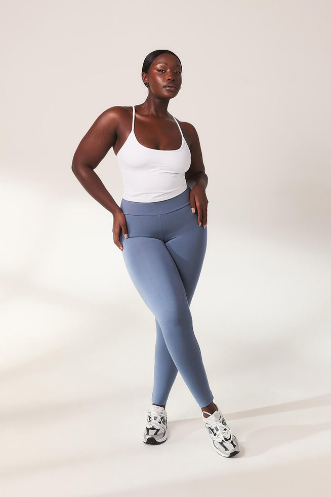 Legging léger taille haute Everyday - Steel Bleu