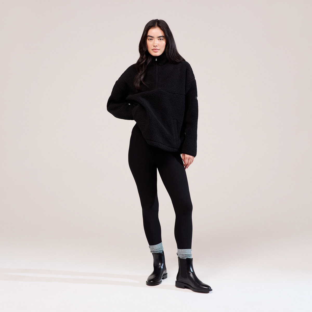 Polaire Borg 1/4 zip - Noir