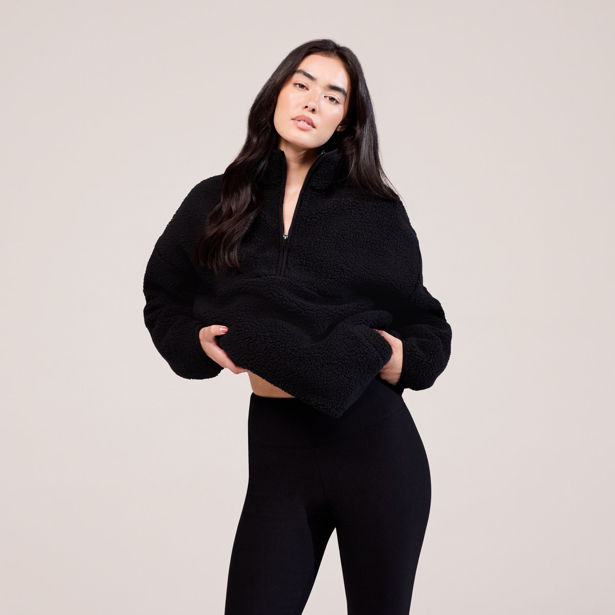 Polaire Borg 1/4 zip - Noir