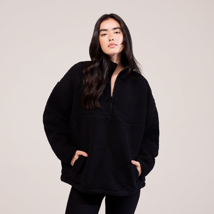 Polaire Borg 1/4 zip - Noir