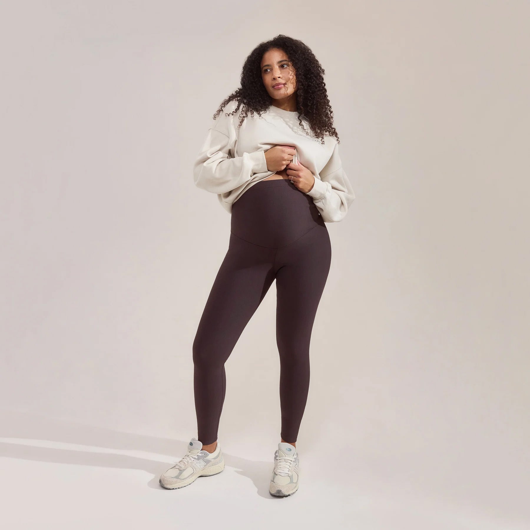Legging de maternité au quotidien - Café noir