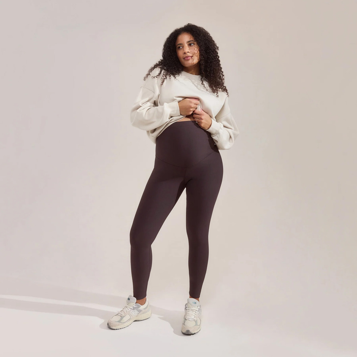 Legging de maternité au quotidien - Café noir