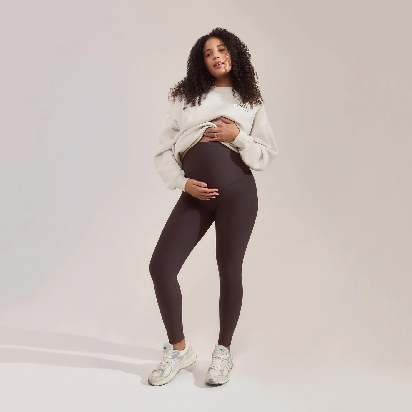 Legging de maternité au quotidien - Café noir