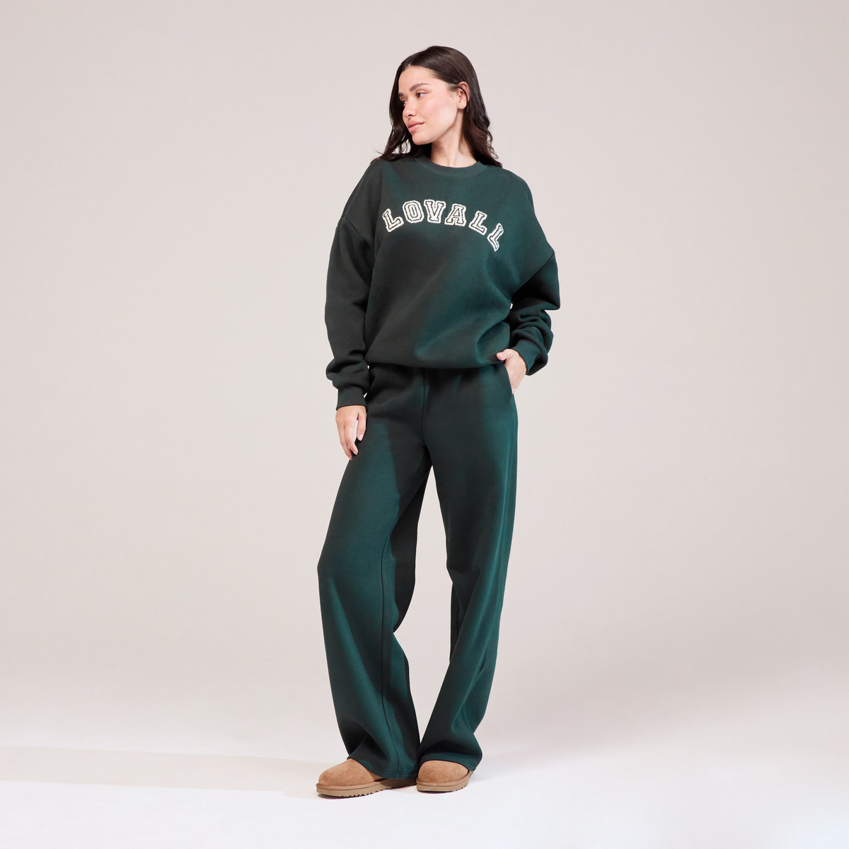 Pantalon de jogging ample en coton biologique - Pin