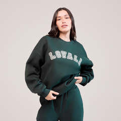 Sweat-shirt Oversize Épais Campus - Pin