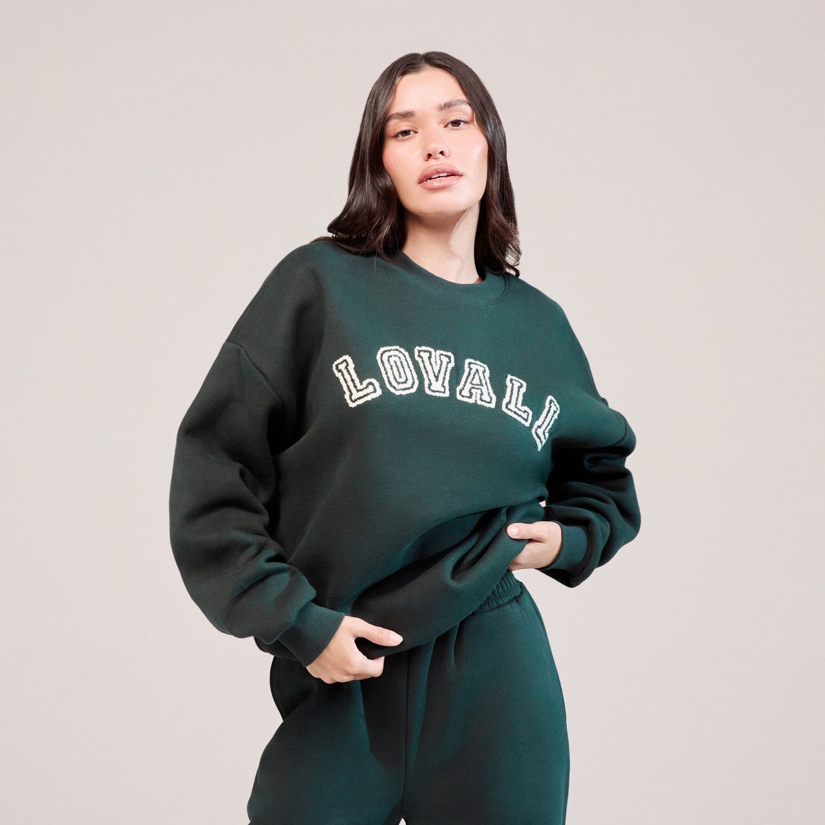 Sweat-shirt Oversize Épais Campus - Pin