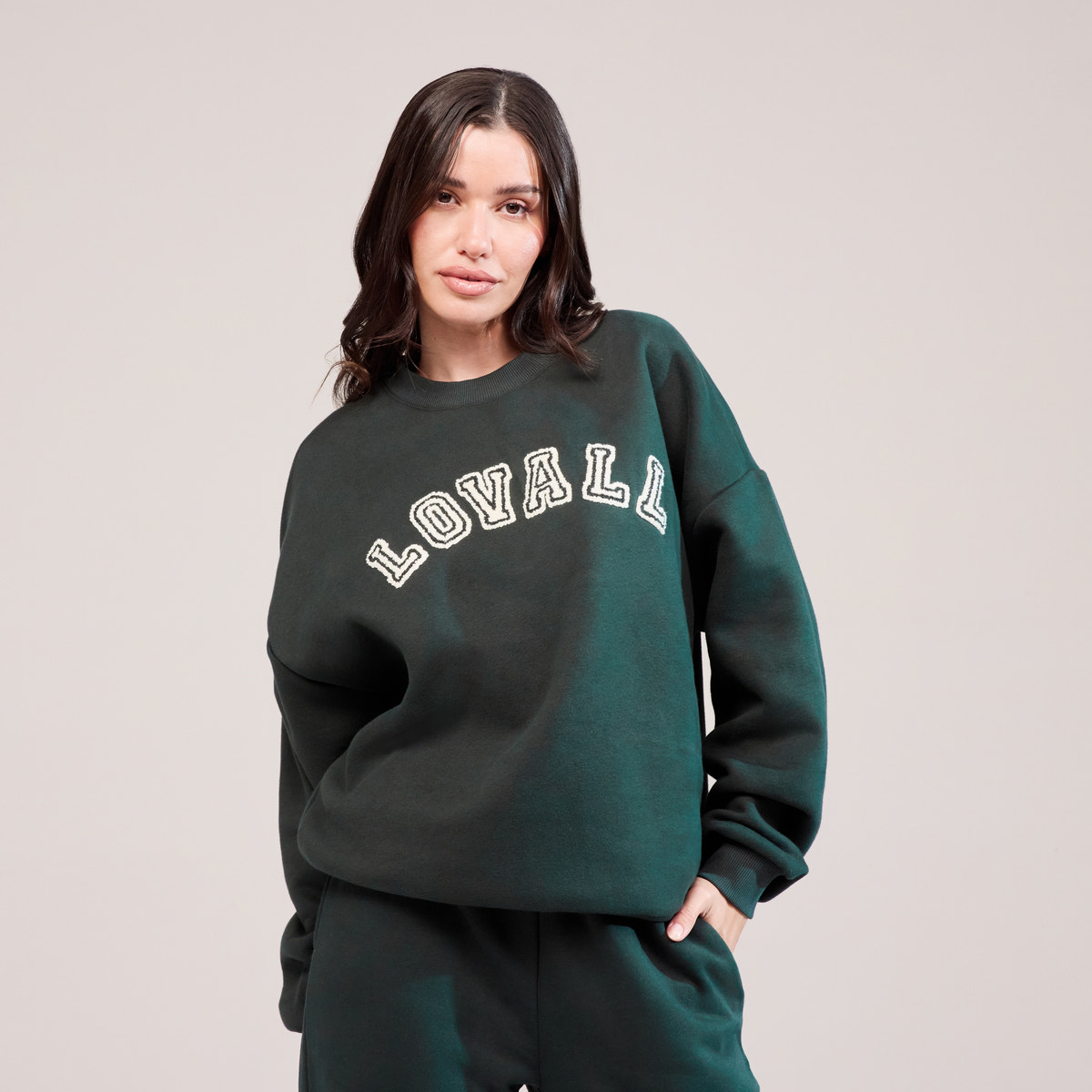 Sweat-shirt Oversize Épais Campus - Pin