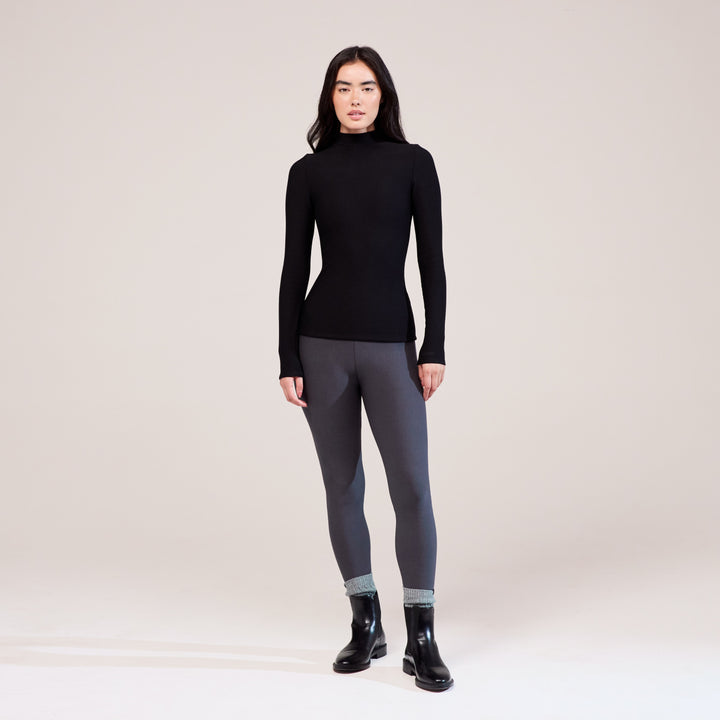 Legging taille haute d'hiver - Gris foncé