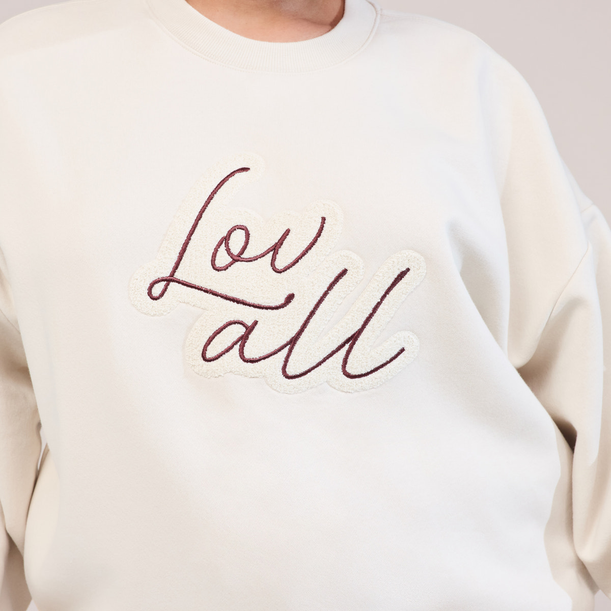 Sweat-shirt Oversize Bio Lovall Script - Écru