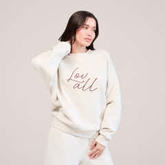 Sweat-shirt Oversize Bio Lovall Script - Écru