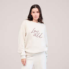 Sweat-shirt Oversize Bio Lovall Script - Écru