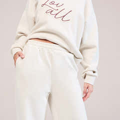 Sweat-shirt Oversize Bio Lovall Script - Écru