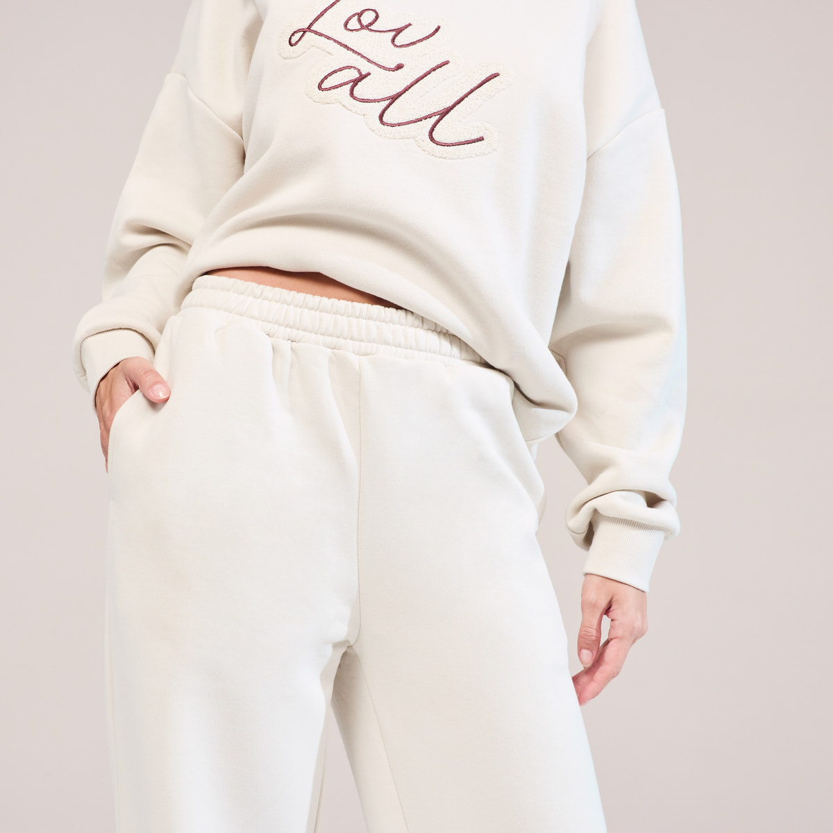 Sweat-shirt Oversize Bio Lovall Script - Écru