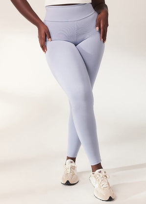 Curve Lightweight Everyday High Waisted Leggings - Powder Blue