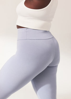 Curve Lightweight Everyday High Waisted Leggings - Powder Blue