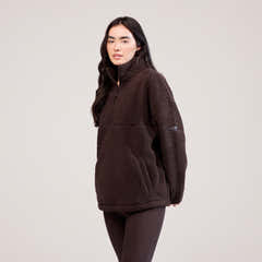 Polaire zippée Borg 1/4 - Marron Expresso