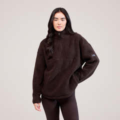 Polaire zippée Borg 1/4 - Marron Expresso
