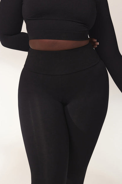 Legging léger taille haute grande taille Everyday - Noir