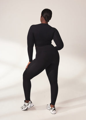 Legging léger taille haute grande taille Everyday - Noir