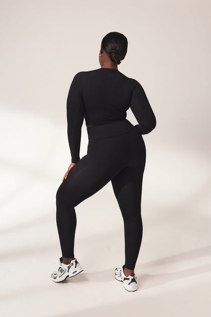 Legging léger taille haute grande taille Everyday - Noir