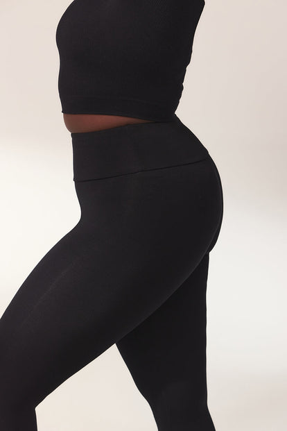 Legging léger taille haute grande taille Everyday - Noir