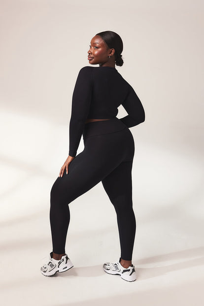 Legging léger taille haute grande taille Everyday - Noir