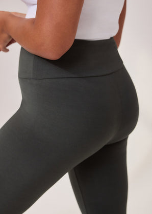 Curve Lightweight Everyday High Waisted Leggings - Pine