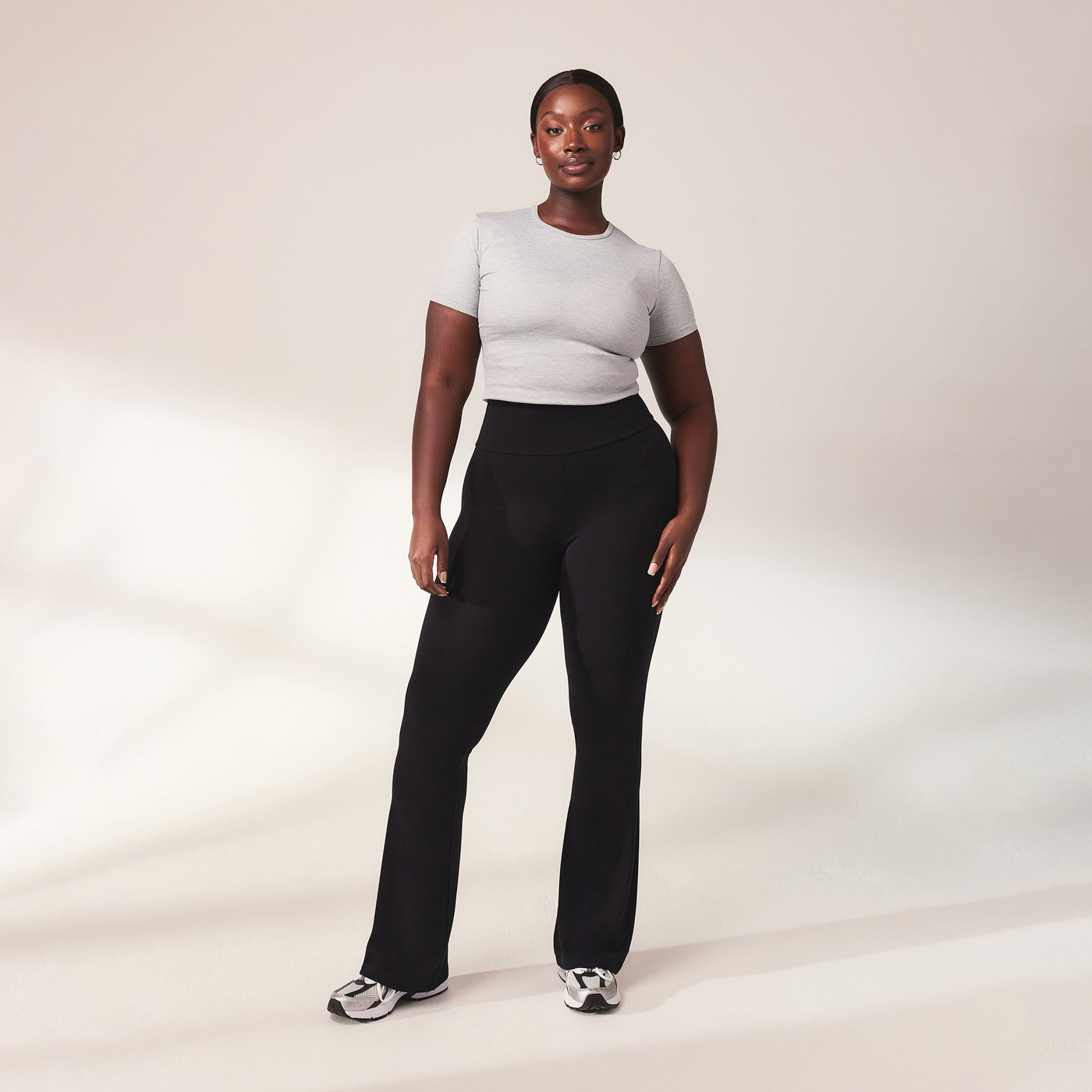 Legging léger flare grande taille - Noir