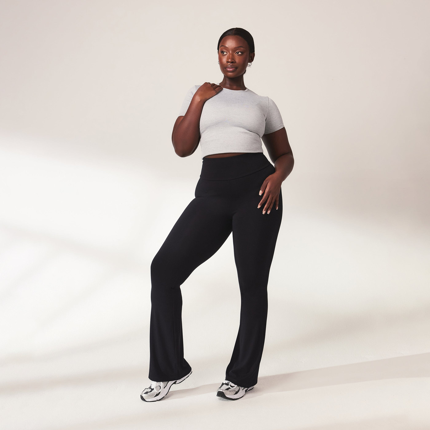 Legging léger flare grande taille - Noir
