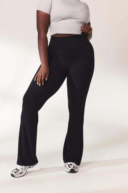 Legging léger flare grande taille - Noir