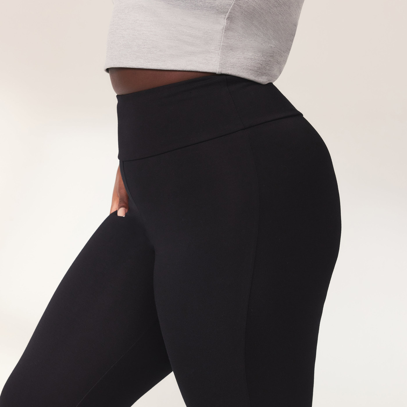 Legging léger flare grande taille - Noir