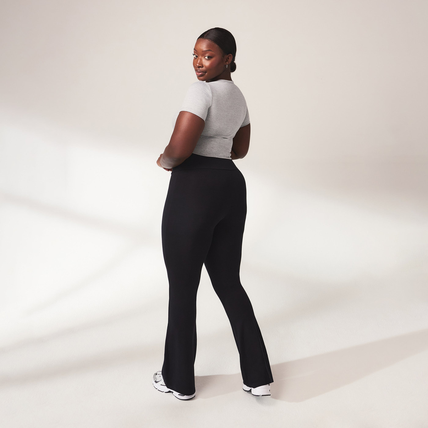 Legging léger flare grande taille - Noir