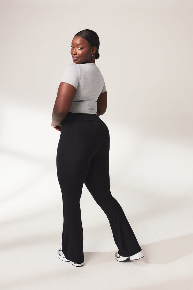 Legging léger flare grande taille - Noir