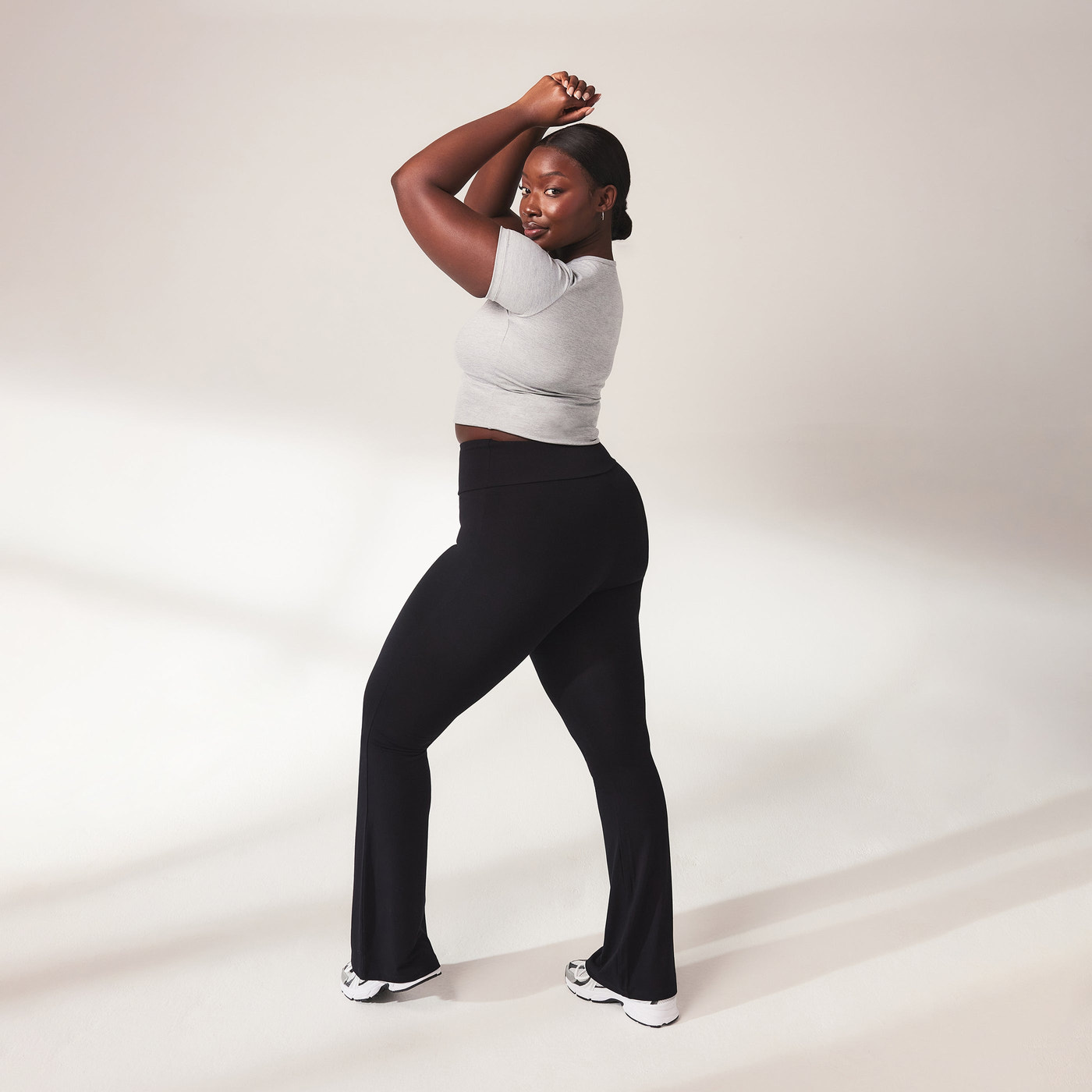 Legging léger flare grande taille - Noir
