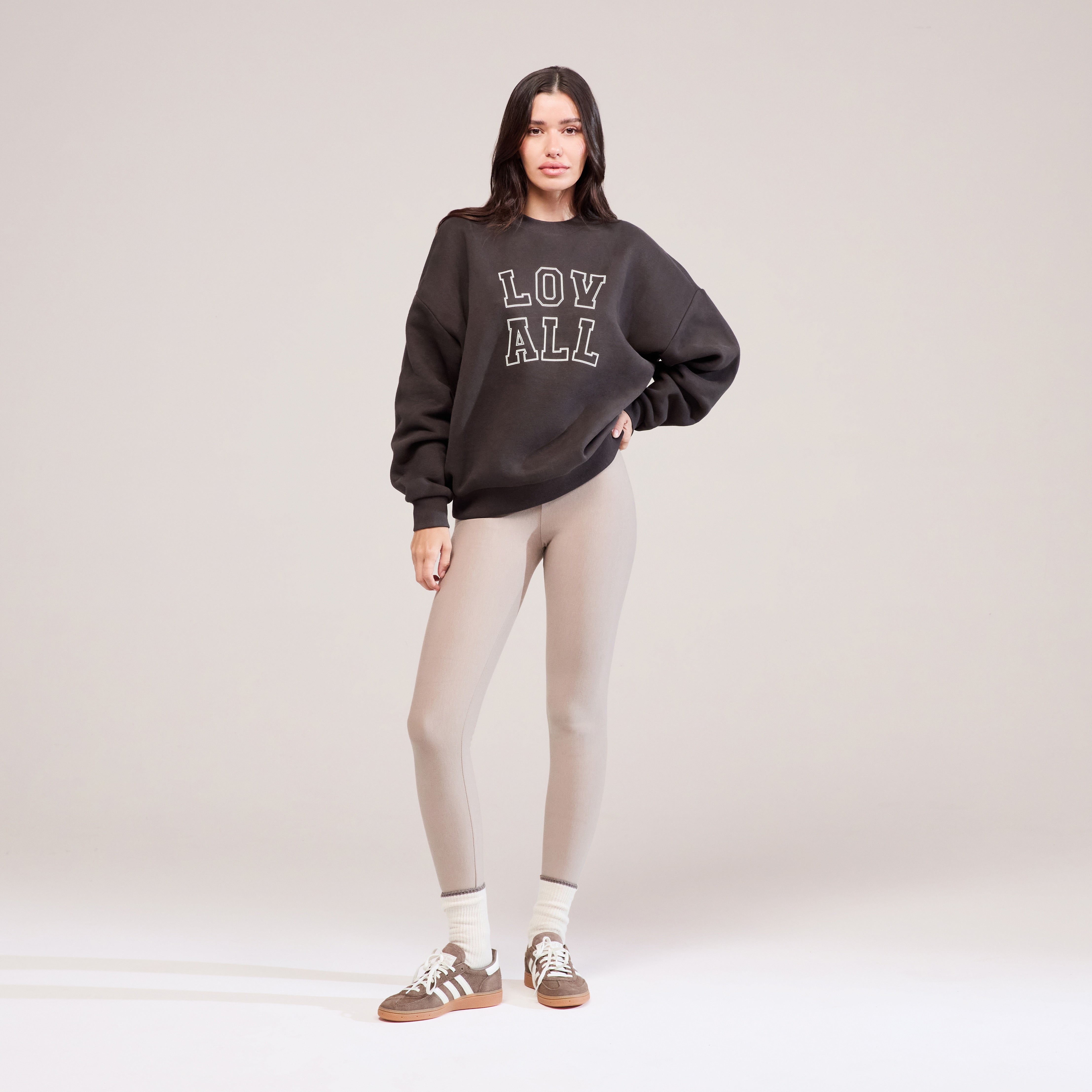 Legging taille haute d'hiver - couleur pierre