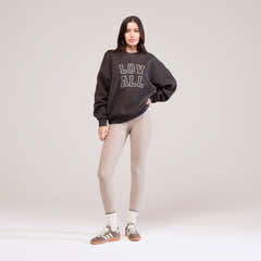 Legging taille haute d'hiver - couleur pierre