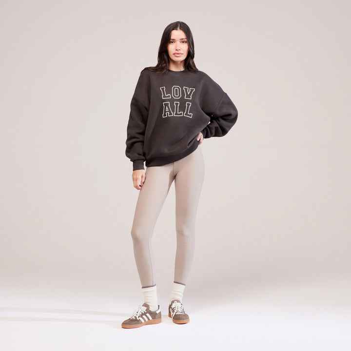 Legging taille haute d'hiver - couleur pierre