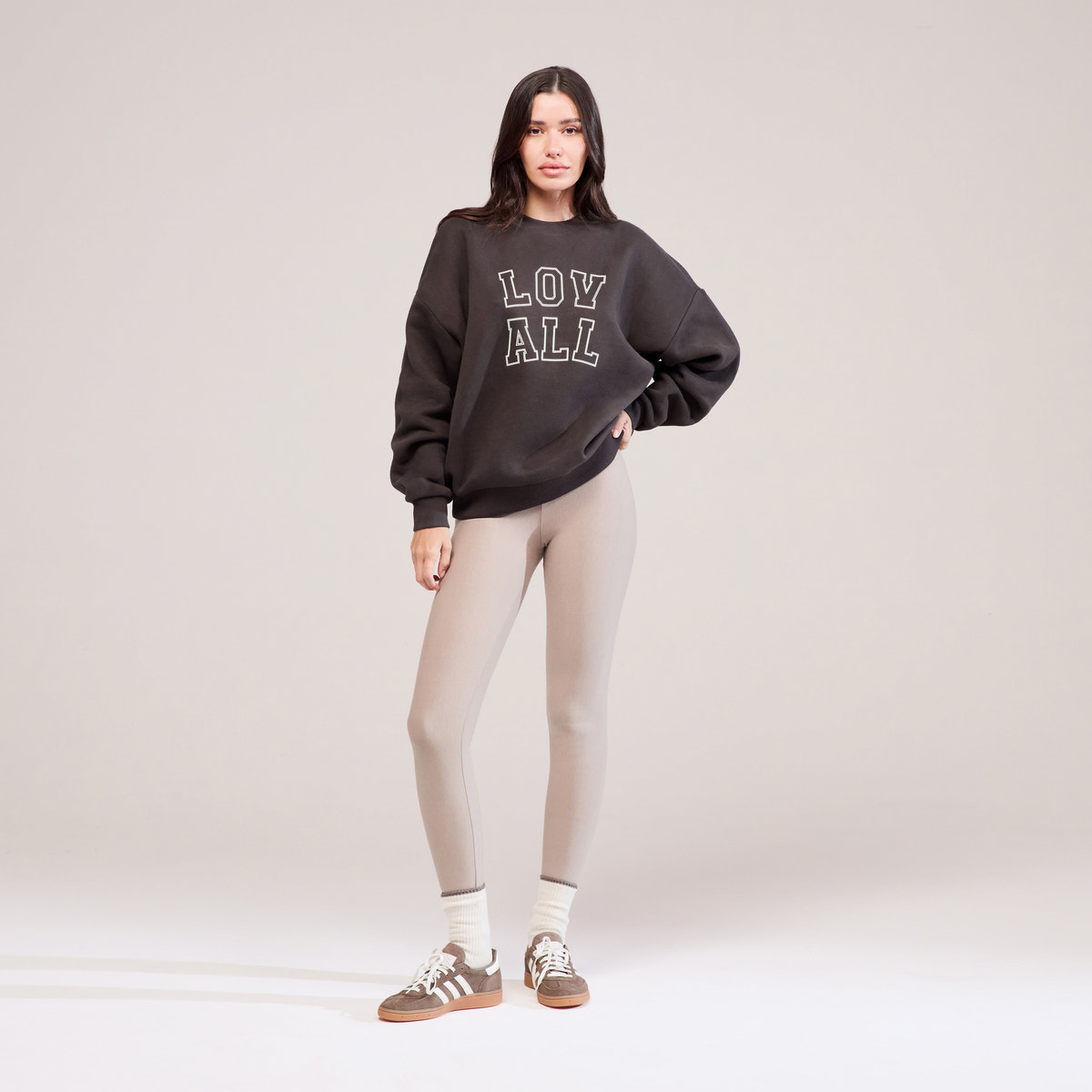 Legging taille haute d'hiver - couleur pierre